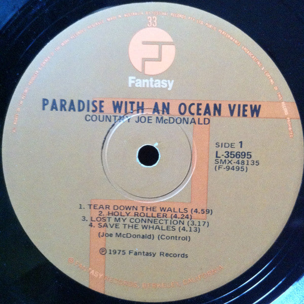 Country Joe McDonald – Paradise With An Ocean View LP vinyl record, image 4 of 4