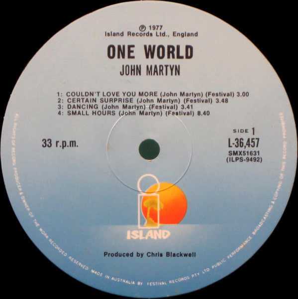 John Martyn – One World LP vinyl record, image 3 of 6