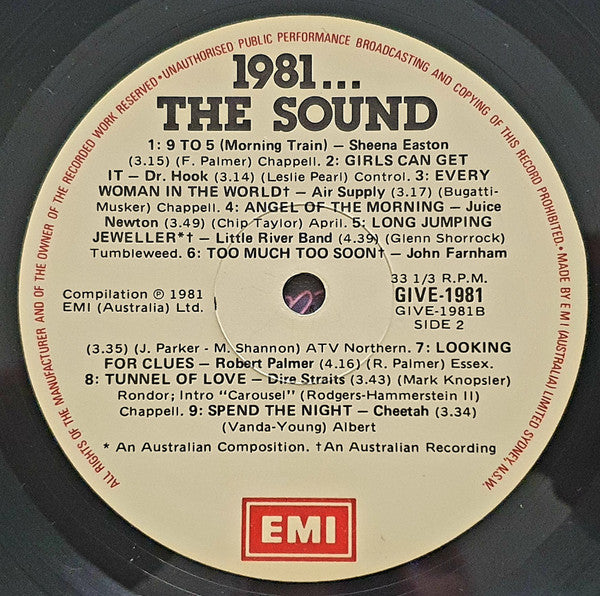 Various – 1981...The Sound LP vinyl record, image 4 of 4
