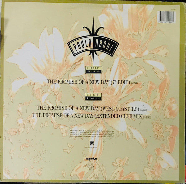 Paula Abdul – The Promise Of A New Day 12" vinyl record, image 2 of 4