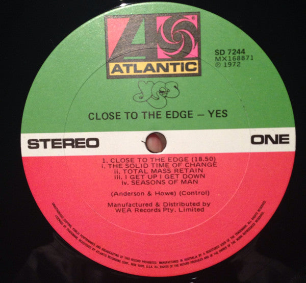Yes – Close To The Edge LP vinyl record, image 4 of 5