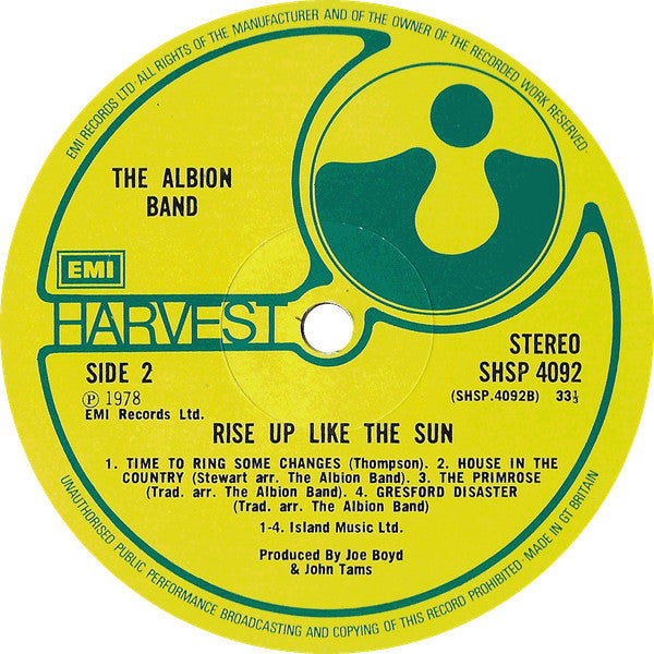 The Albion Band – Rise Up Like The Sun LP vinyl record, image 4 of 5