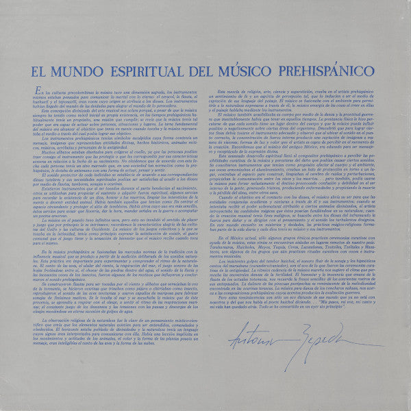 Antonio Zepeda – Templo Mayor - Música Con Instrumentos Prehispánicos (2xLP) LP vinyl record, image 2 of 8