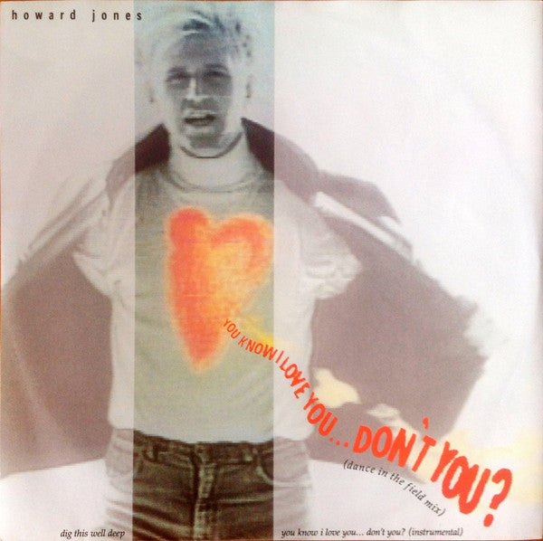 Howard Jones – You Know I Love You... Don't You? (Dance In The Field Mix) 12" vinyl record, image 1 of 4