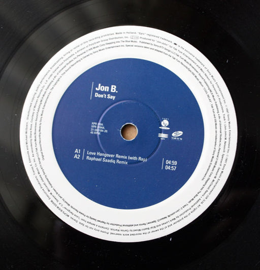 Jon B – Don't Say (The Remixes) 12" vinyl record, image 1 of 2
