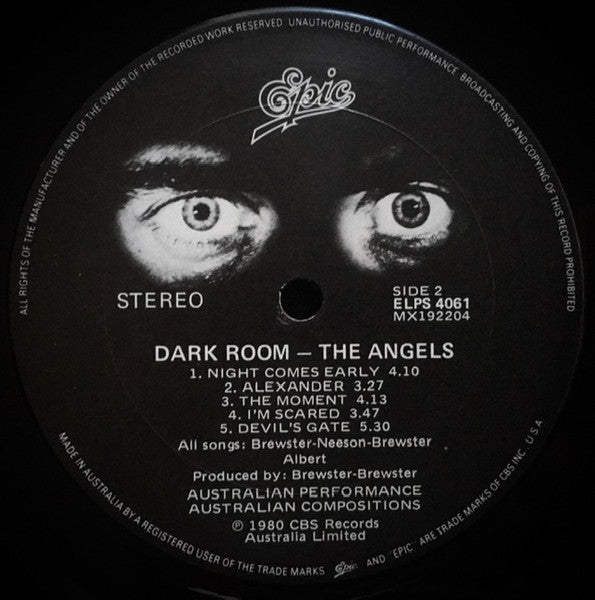 The Angels – Dark Room LP vinyl record, image 7 of 7