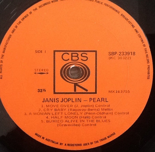 Janis Joplin – Pearl LP vinyl record, image 3 of 4