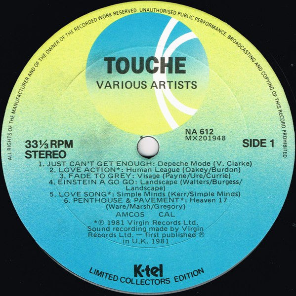Various – Touché LP vinyl record, image 3 of 4