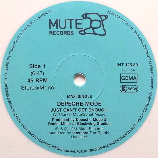 Depeche Mode – Just Can't Get Enough 12" vinyl record, image 3 of 6