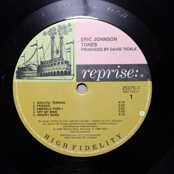 Eric Johnson – Tones LP vinyl record, image 6 of 7