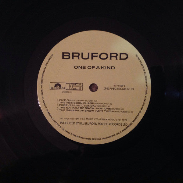 Bruford – One Of A Kind LP vinyl record, image 3 of 4