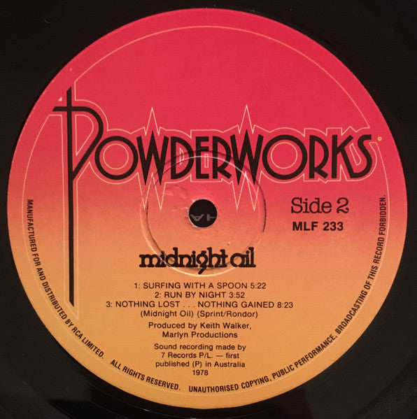 Midnight Oil – Midnight Oil LP vinyl record, image 4 of 6