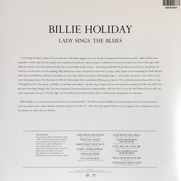 Billie Holiday – Lady Sings The Blues LP vinyl record, image 3 of 5