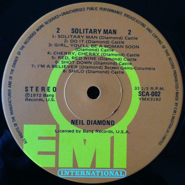 Neil Diamond – Solitary Man LP vinyl record, image 5 of 8