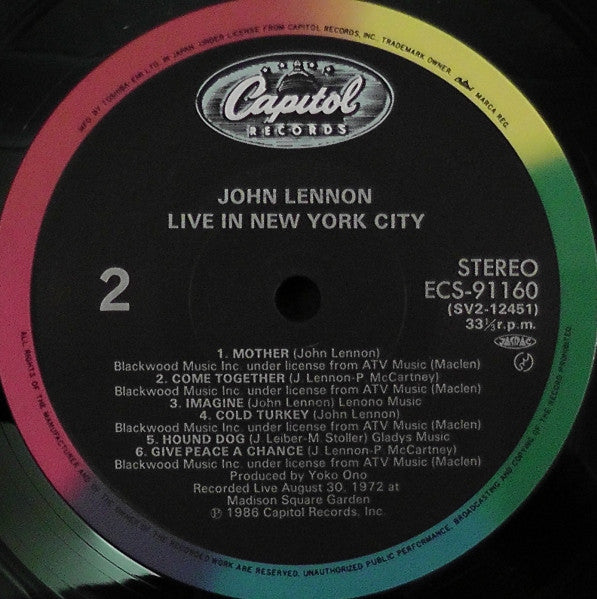 John Lennon – Live In New York City LP vinyl record, image 9 of 9