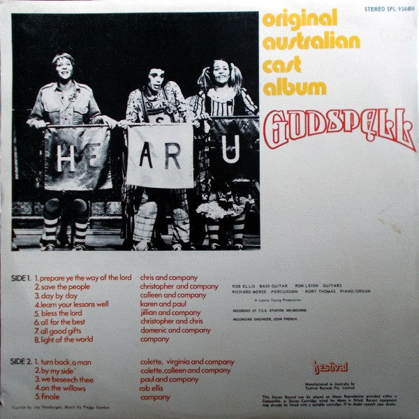 Original Australian Cast "Godspell" – Godspell LP vinyl record, image 4 of 6