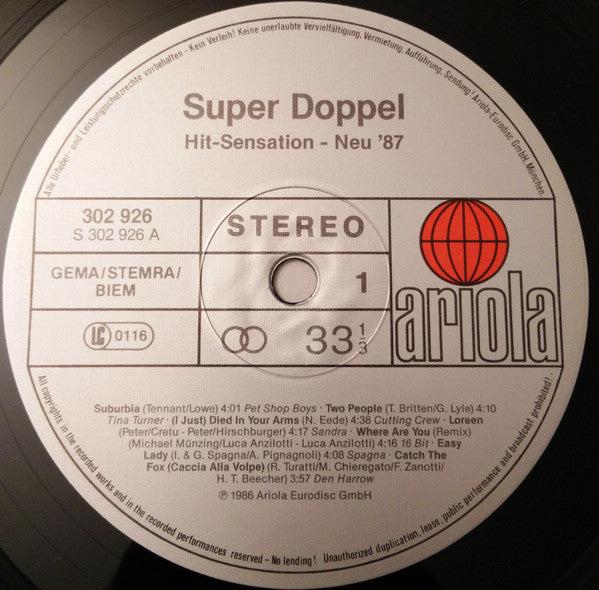 Various – Super Doppel Hit-Sensation '87 (2xLP) LP vinyl record, image 3 of 8