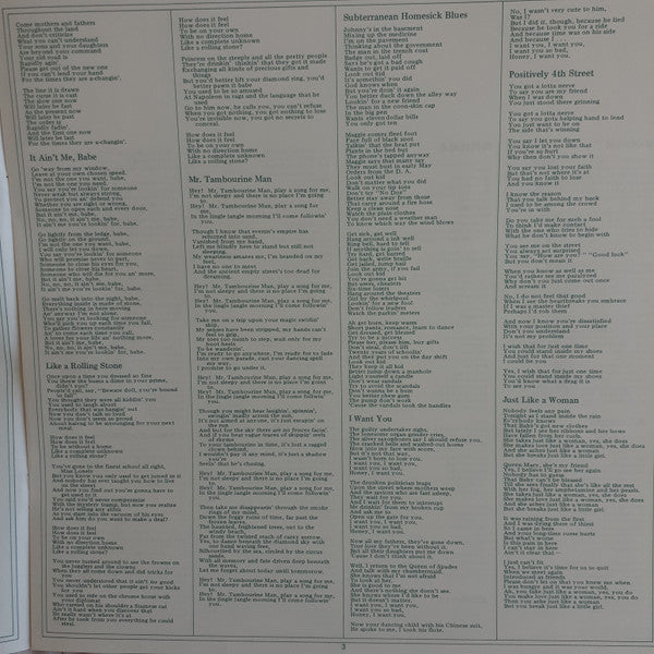 Bob Dylan – Bob Dylan's Greatest Hits LP vinyl record, image 9 of 10