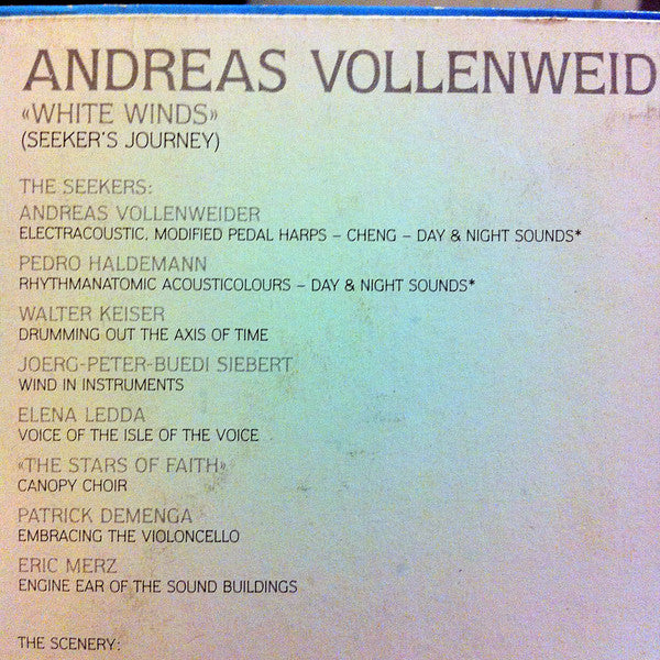 Andreas Vollenweider – White Winds (Seeker's Journey) LP vinyl record, image 4 of 8