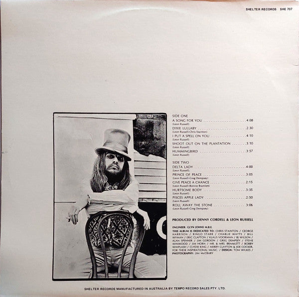 Leon Russell – Leon Russell LP vinyl record, image 5 of 5