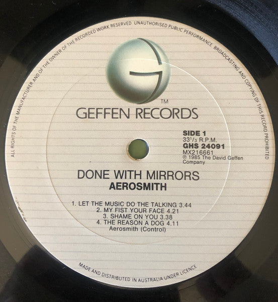Aerosmith – Done With Mirrors LP vinyl record, image 5 of 6
