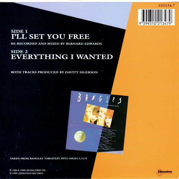 Bangles – I'll Set You Free 7" vinyl record, image 2 of 4