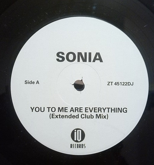 Sonia – You To Me Are Everything 12" vinyl record