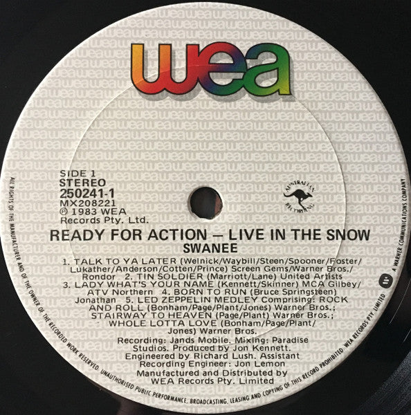 Swanee – Ready For Action! - Live In The Snow LP vinyl record, image 3 of 4