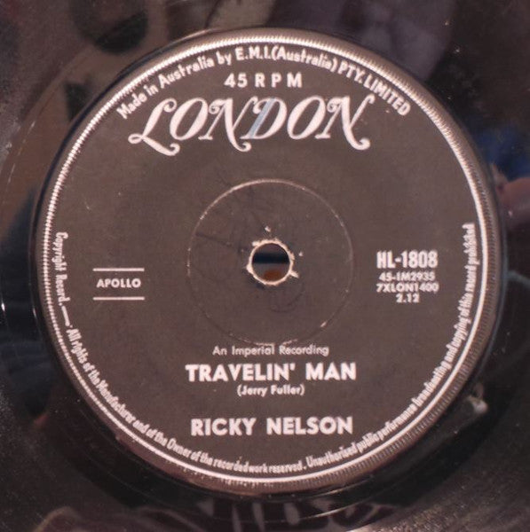Ricky Nelson – Hello Mary Lou 7" vinyl record, image 2 of 2