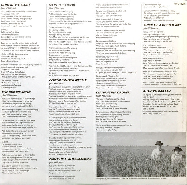 John Williamson – Mallee Boy LP vinyl record, image 4 of 10