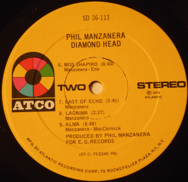 Phil Manzanera – Diamond Head LP vinyl record, image 6 of 6