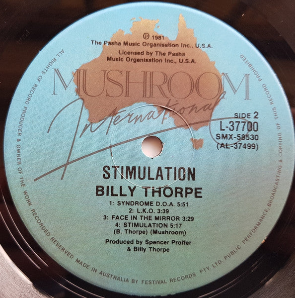 Billy Thorpe – Stimulation LP vinyl record, image 4 of 6