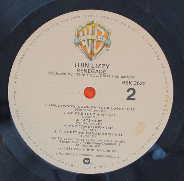 Thin Lizzy – Renegade LP vinyl record, image 5 of 7