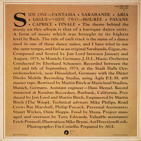 Jon Lord – Sarabande LP vinyl record, image 2 of 6
