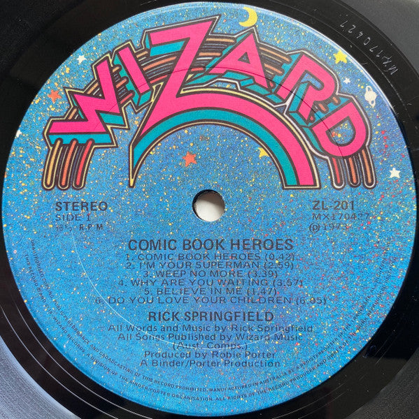 Rick Springfield – Comic Book Heroes LP vinyl record, image 5 of 6