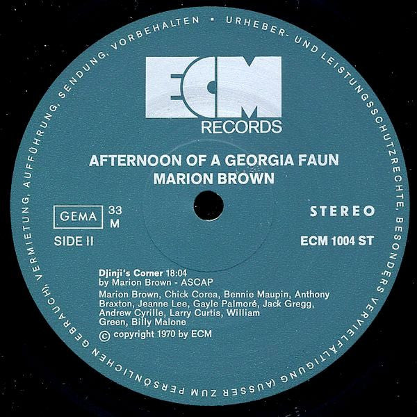 Marion Brown – Afternoon Of A Georgia Faun LP vinyl record, image 4 of 5