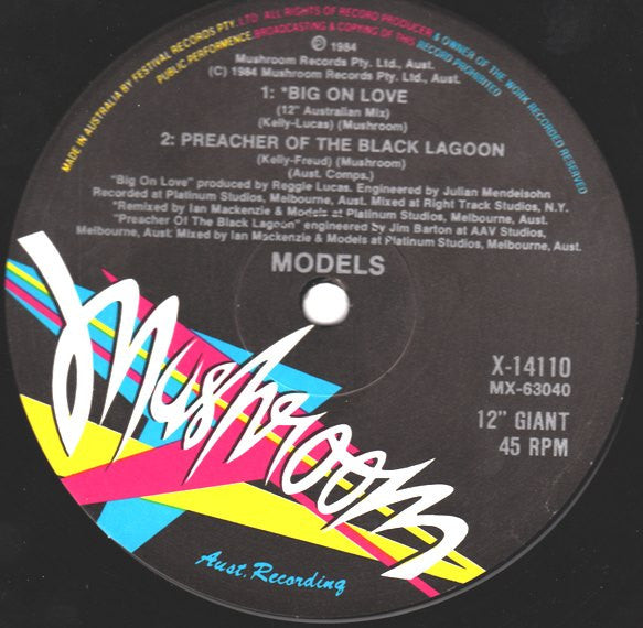 Models – Big On Love 12" vinyl record, image 4 of 4