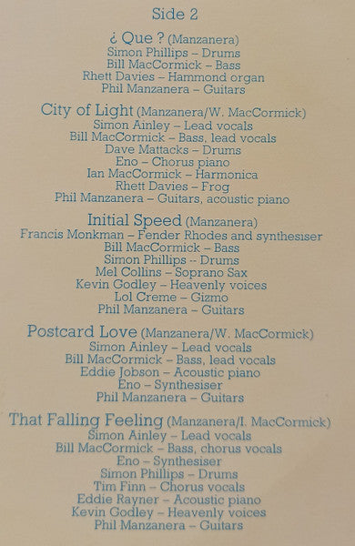 Phil Manzanera, 801 – Listen Now LP vinyl record, image 7 of 8