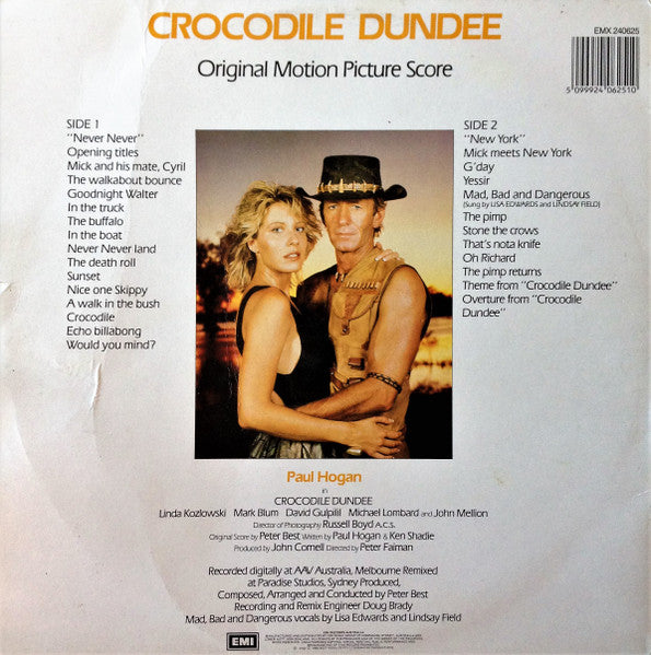 Peter Best – Crocodile Dundee Original Motion Picture Score LP vinyl record, image 3 of 5