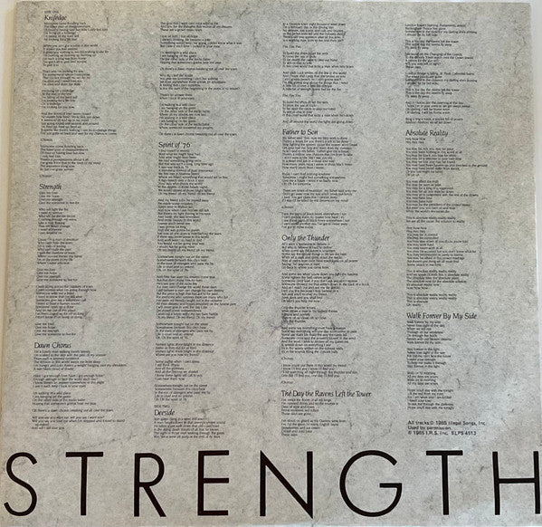 The Alarm – Strength LP vinyl record, image 6 of 6