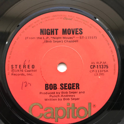 Bob Seger – Night Moves 7" vinyl record, image 1 of 2