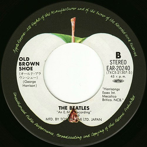 The Beatles, The Beatles – ジョンとヨーコのバラッド = The Ballad Of John And Yoko / オールド・ブラウン・シュー = Old Brown Shoe 7" vinyl record, image 6 of 6