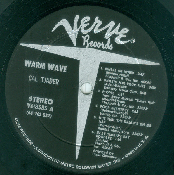 Cal Tjader – Warm Wave LP vinyl record, image 5 of 6