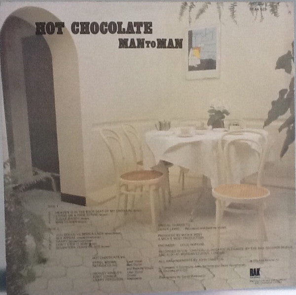 Hot Chocolate – Man To Man LP vinyl record, image 2 of 4