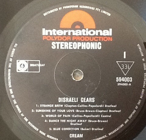 Cream – Disraeli Gears LP vinyl record, image 4 of 4