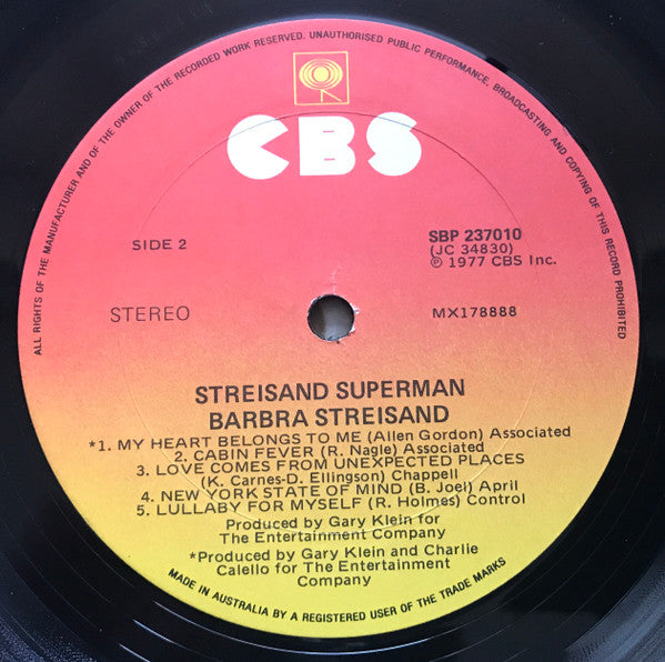 Barbra Streisand – Streisand Superman LP vinyl record, image 4 of 9