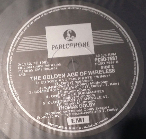Thomas Dolby – The Golden Age Of Wireless LP vinyl record, image 4 of 4