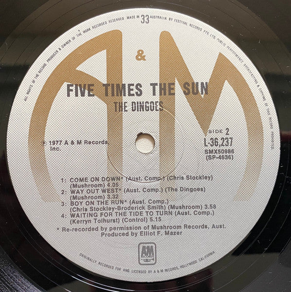 The Dingoes – Five Times The Sun LP vinyl record, image 4 of 6