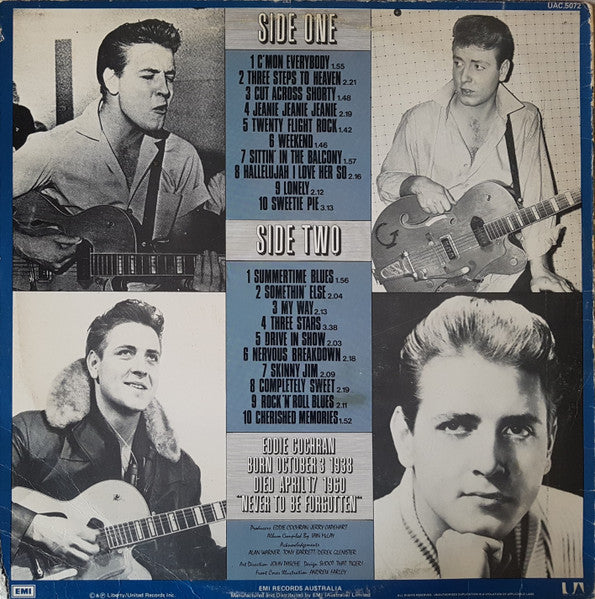 Eddie Cochran – The Eddie Cochran Singles Album LP vinyl record, image 2 of 4