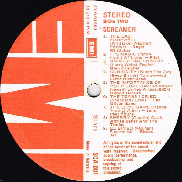 Various – Screamer LP vinyl record, image 3 of 4